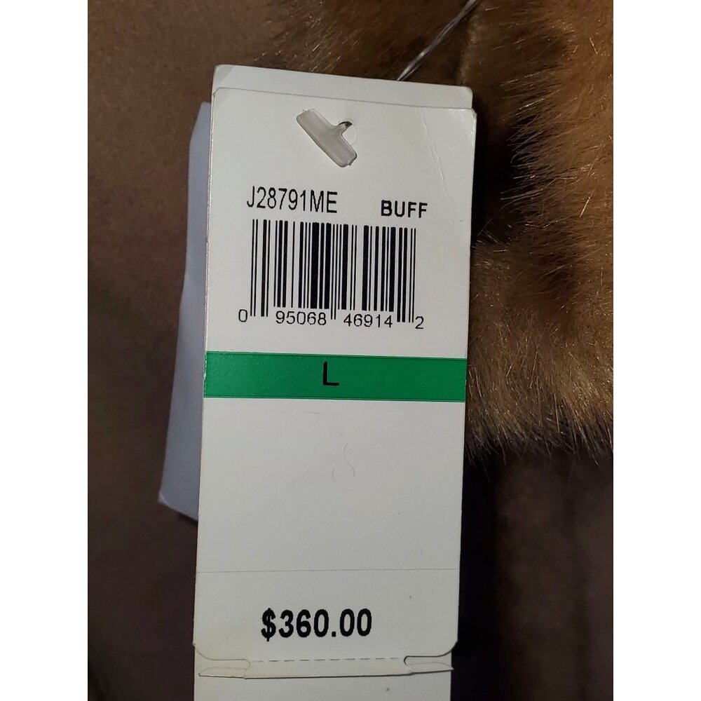 NWT Jones New York Women's Tan Suede Faux Fur Lined Long Jacket Sz L 1111 - Picture 8 of 16